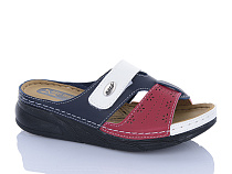 Шлепанцы Sali One 810-1 син-червоний в магазине Фонтан Обуви
