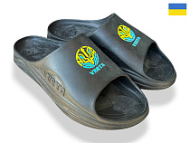 Шлепанцы Rai Shoes 1001 чорний жов-блак. в магазине Фонтан Обуви