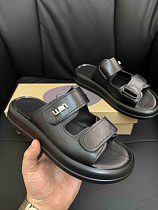 Шлепанцы 0115 чорна шкіра в магазине Фонтан Обуви