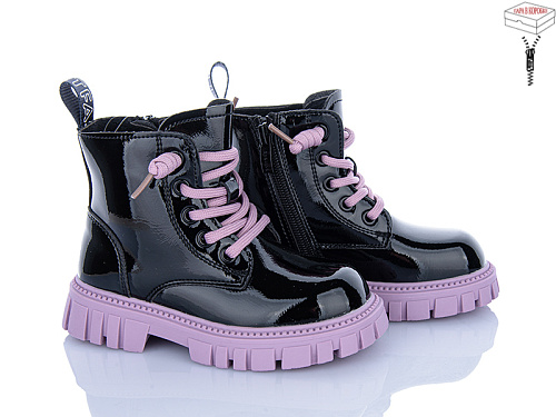 Ботинки Clibee-Shosho NQ421 black-purple в магазине Фонтан Обуви