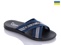 Шлепанцы Gurkem TRK STL синій-сірий в магазине Фонтан Обуви