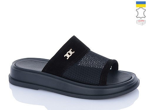 Шлепанцы Sali 230 чорний з чор-п. в магазине Фонтан Обуви