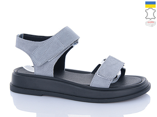 Босоножки Sali 1720 сірий з чор-п. в магазине Фонтан Обуви