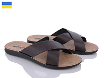 Шлепанцы Gurkem 2024-005-1 коричневий батал в магазине Фонтан Обуви