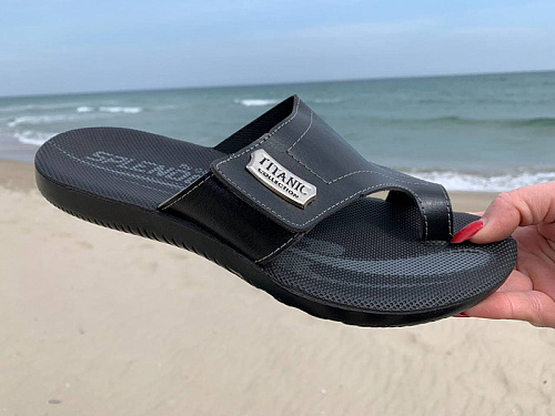 Шлепанцы Gurkem MKDTitanik black в магазине Фонтан Обуви