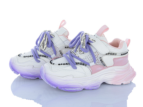 Кроссовки Clibee AD86356 white-purple в магазине Фонтан Обуви