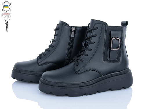 Ботинки Mona Liza 201 чорний шк. в магазине Фонтан Обуви