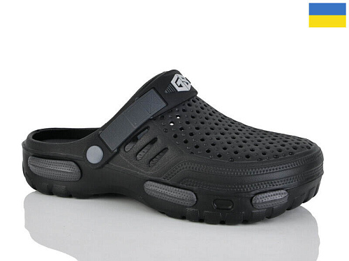 Кроксы Demur CM118 чорний-графіт в магазине Фонтан Обуви