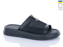 Шлепанцы Sali 229 чорний шкіра чор-п в магазине Фонтан Обуви
