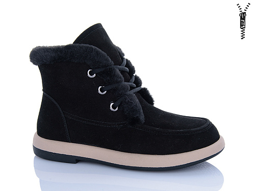 Ботинки Aba Y057 чорний замш в магазине Фонтан Обуви