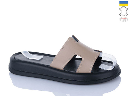 Шлепанцы Sali 506 капучино чор-п. в магазине Фонтан Обуви