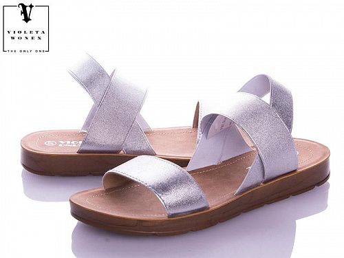 Босоножки Violeta 8-301 silver в магазине Фонтан Обуви