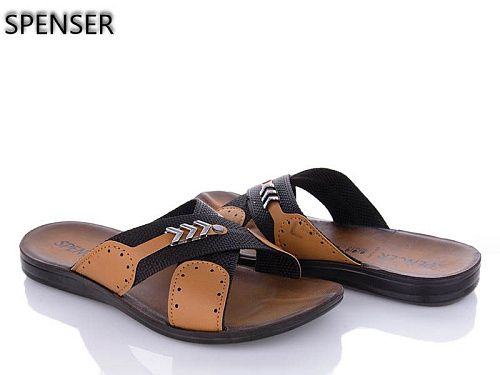 Шлепанцы Spencer 3666 чорний в магазине Фонтан Обуви