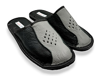 Тапочки Rai Shoes Капці 2 чол.чор-сірий в магазине Фонтан Обуви