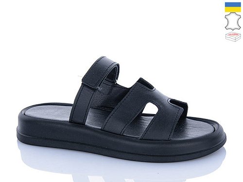 Шлепанцы Garti 014 чорний шк. в магазине Фонтан Обуви