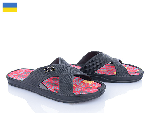 Шлепанцы Golden Lion E227 черв-чорний в магазине Фонтан Обуви