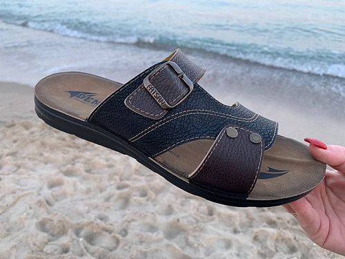 Шлепанцы Demur MKN6834 black-brown в магазине Фонтан Обуви