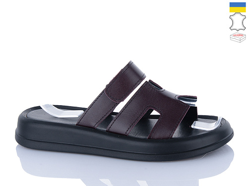 Шлепанцы Sali 1501-25 бордовий чор-п. в магазине Фонтан Обуви