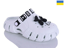 Кроксы Malibu 677 білий/білий в магазине Фонтан Обуви