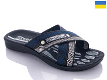 Шлепанцы Gurkem TRK2026-1 STL синій-сірий в магазине Фонтан Обуви