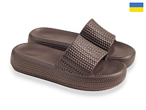 Шлепанцы Rai Shoes ДС78 шоколад в магазине Фонтан Обуви