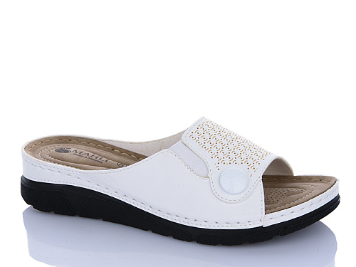 Шлепанцы Sali One 203-09 білий в магазине Фонтан Обуви
