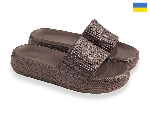 Шлепанцы Rai Shoes ДС78 шоколад в магазине Фонтан Обуви