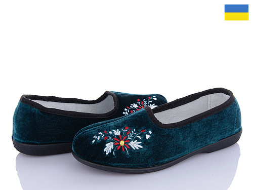 Тапочки Lenase 035-1 зелений в магазине Фонтан Обуви