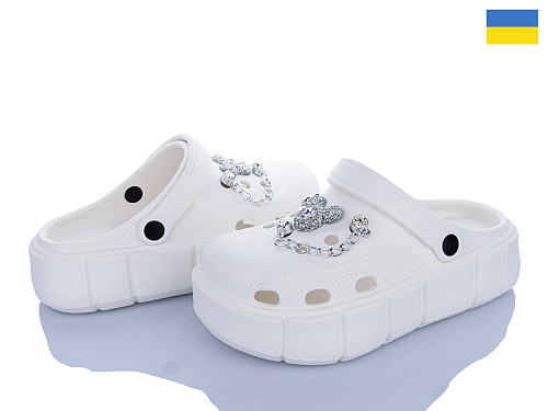 Кроксы Roks 152-451 білий в магазине Фонтан Обуви