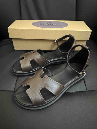 Босоножки 0192 корич шкіра в магазине Фонтан Обуви