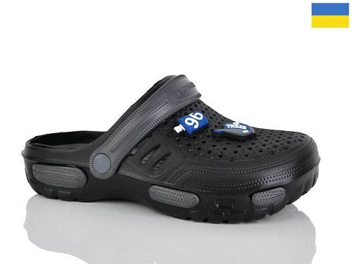 Кроксы Malibu 6-48 чорний-графіт в магазине Фонтан Обуви