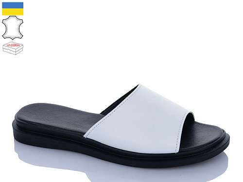 Шлепанцы Sali 500 білий чор-п. в магазине Фонтан Обуви