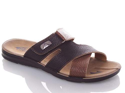 Шлепанцы Gurkem MKN6841 black-camel в магазине Фонтан Обуви