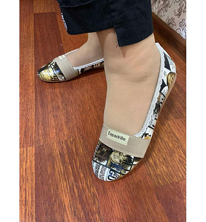 Мокасины Demur Espa Газета бежевый в магазине Фонтан Обуви