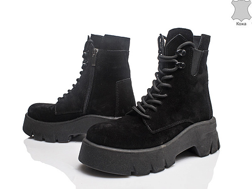 Ботинки Gratis 546 чорний замш зима(37-40) в магазине Фонтан Обуви