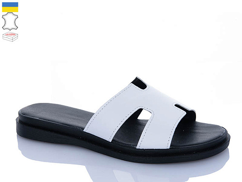 Шлепанцы Garti 2 білий шк. в магазине Фонтан Обуви