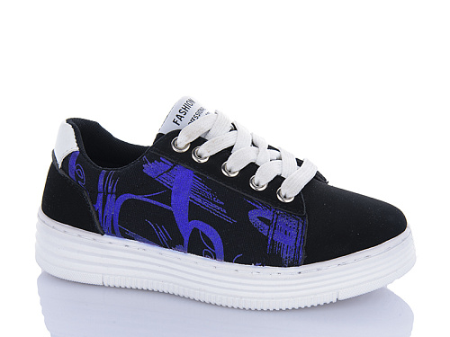 Кроссовки Comfort-Baby 668-1 чор-фіолет.(33-38) в магазине Фонтан Обуви