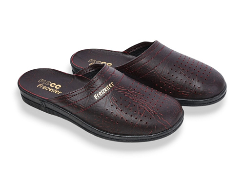 Тапочки Rai Shoes 95080501 бордовий в магазине Фонтан Обуви