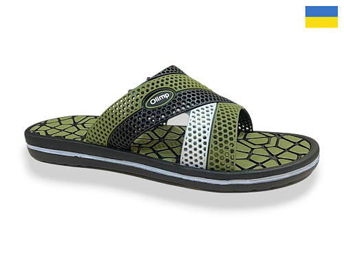 Шлепанцы Rai Shoes M203 хакі в магазине Фонтан Обуви