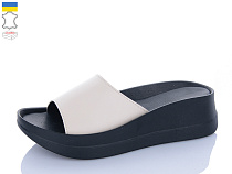 Шлепанцы Sali 500-25 бежевий чор-п. в магазине Фонтан Обуви