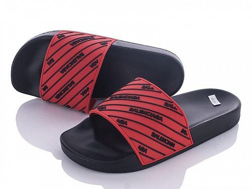 Шлепанцы Violeta Q115-L33-19 black-red в магазине Фонтан Обуви
