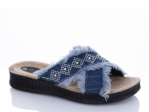 Шлепанцы Sali One 252-148 синій в магазине Фонтан Обуви