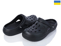 Кроксы Alex 1234 чорний в магазине Фонтан Обуви