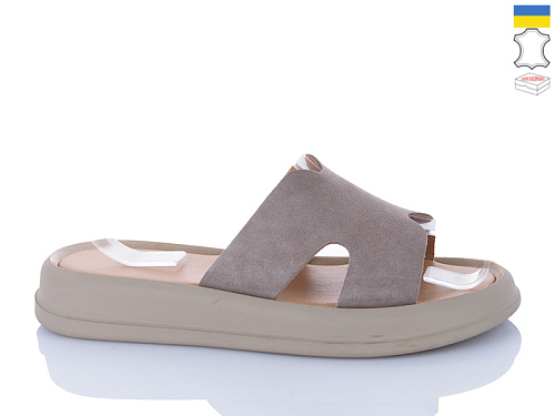 Шлепанцы Sali 505-25 капучино з беж-п. в магазине Фонтан Обуви