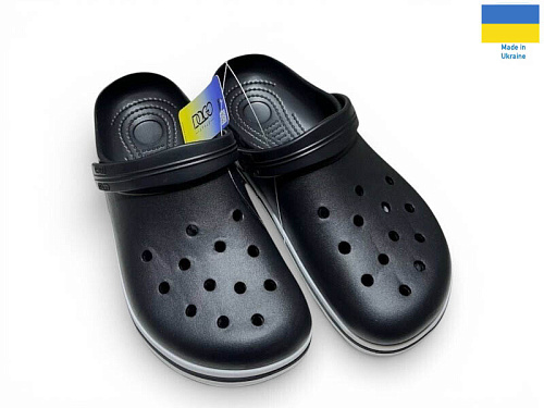 Кроксы Rai Shoes 520 чорний в магазине Фонтан Обуви