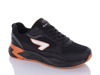 Кроссовки Sharif 4217 black-orange (40-45) в магазине Фонтан Обуви