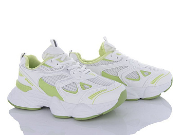 Кроссовки Violeta 20-1030 white-green в магазине Фонтан Обуви