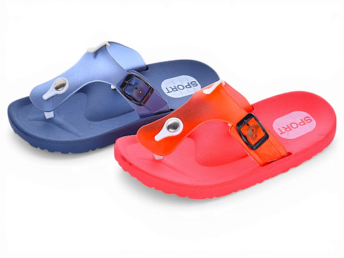 Шлепанцы Super Gear 01-2467 pink-blue mix в магазине Фонтан Обуви