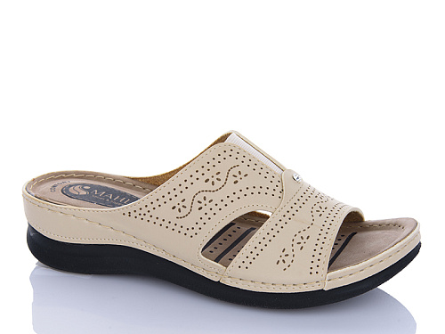 Шлепанцы Sali One 201-41 бежевий в магазине Фонтан Обуви