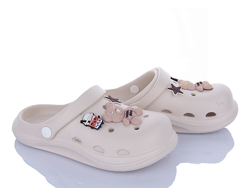 Кроксы Soylu KK028 бежевий в магазине Фонтан Обуви